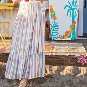 roan & ryan striped maxi skirt
